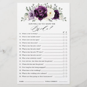 Eggplant Lila Plum Ivory Brautparty Game