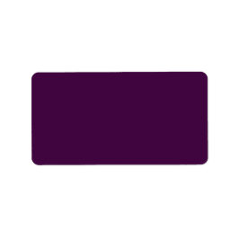 Eggplant Lila Solid Color Adressaufkleber