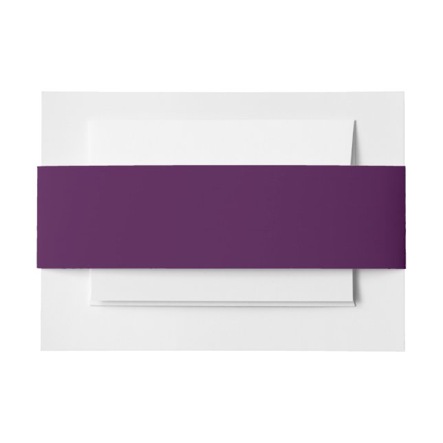 Eggplant Lila Solid Color Einladungsbanderole (Vorderseite Beispiel)