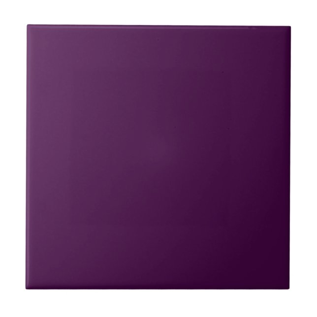 Eggplant Lila Solid Color Fliese (Vorderseite)