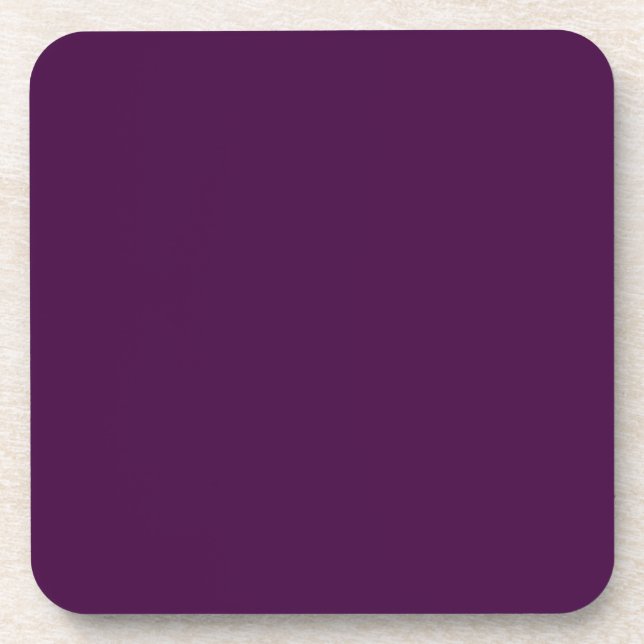 Eggplant Lila Solid Color Getränkeuntersetzer (Vorderseite)