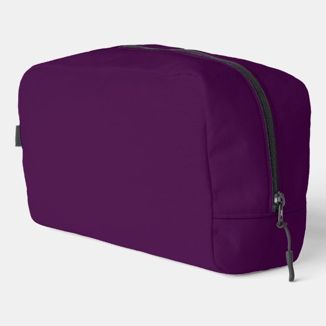 Eggplant Lila Solid Color Waschbeutel (Rechte Ecke)