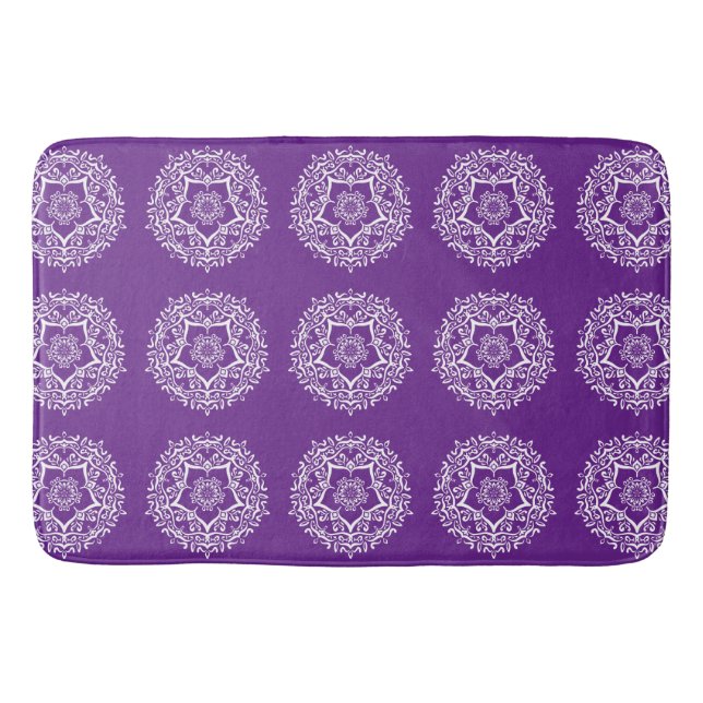 Eggplant Mandala Badematte (Vorderseite)