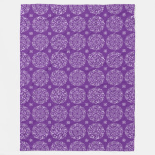 Eggplant Mandala Fleecedecke