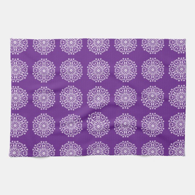 Eggplant Mandala Geschirrtuch (Horizontal)