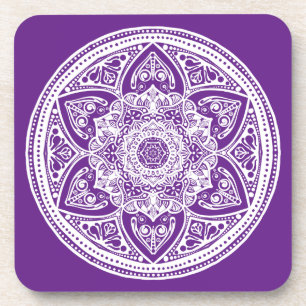 Eggplant Mandala Getränkeuntersetzer