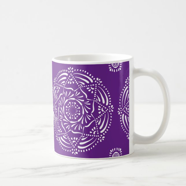 Eggplant Mandala Kaffeetasse (Rechts)