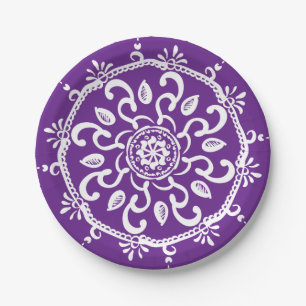 Eggplant Mandala Pappteller