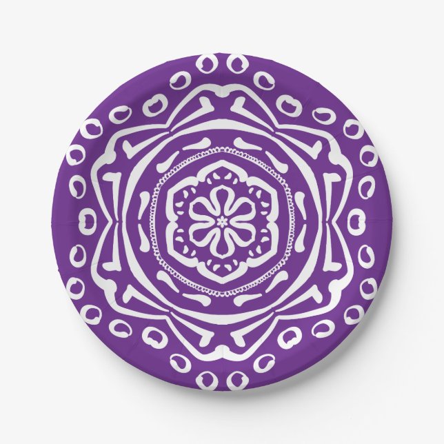Eggplant Mandala Pappteller (Vorderseite)