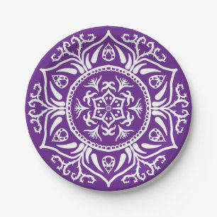 Eggplant Mandala Pappteller