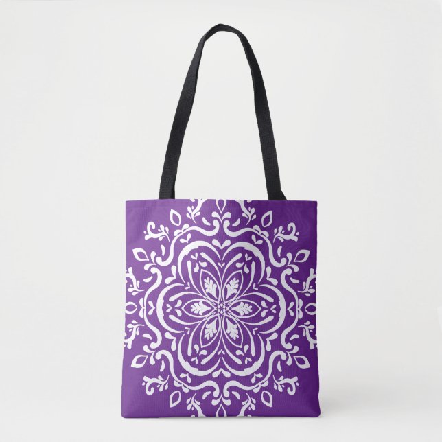 Eggplant Mandala Tasche (Vorderseite)