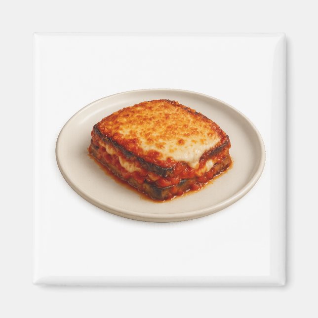 Eggplant Parmigiana Sticker Magnet (Vorne)