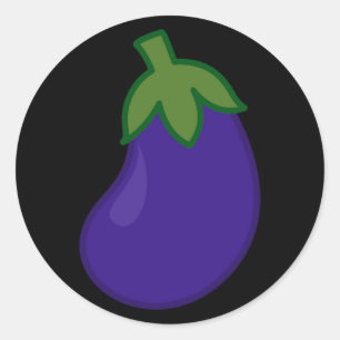 Eggplant Runder Aufkleber