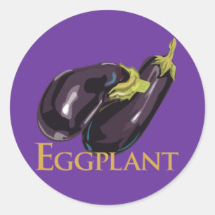 Eggplant Runder Aufkleber