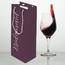 Eggplant Stylisierte Script Wedding Bridesmaid