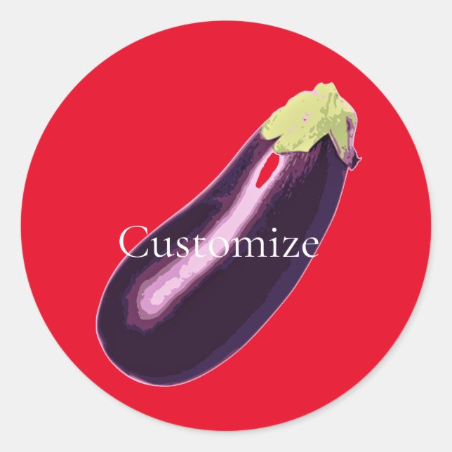 Eggplant Thunder_Cove Runder Aufkleber (Vorderseite)