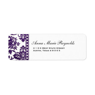 Eggplant Vintag Damask Lace Extravagant