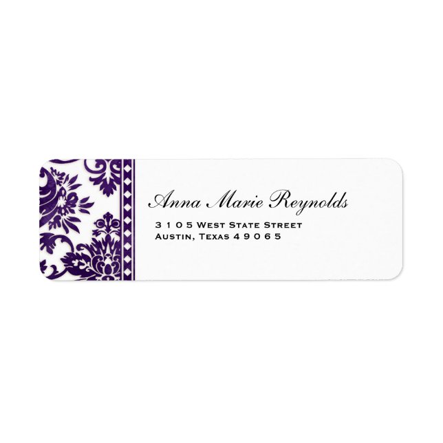 Eggplant Vintag Damask Lace Extravagant (Vorne)
