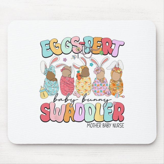 Eggs pert Baby Ostertag Mutter Kinderkrankheit Mousepad (Vorne)