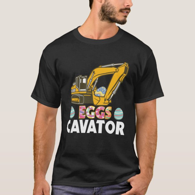 Eggscavator  Construction Truck Easter Sunday Egg  T-Shirt (Vorderseite)