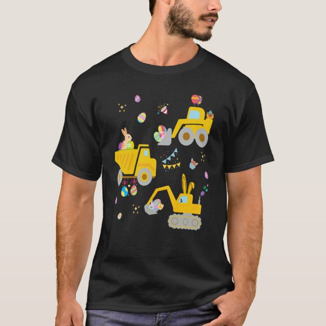 EggsCavator Excavator Hunting Egg Easter Construct T-Shirt (Vorderseite)