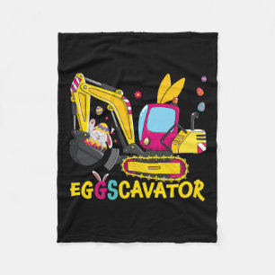 Eggscavator Happy Osterfest Gezwitscher Bagger Jag Fleecedecke