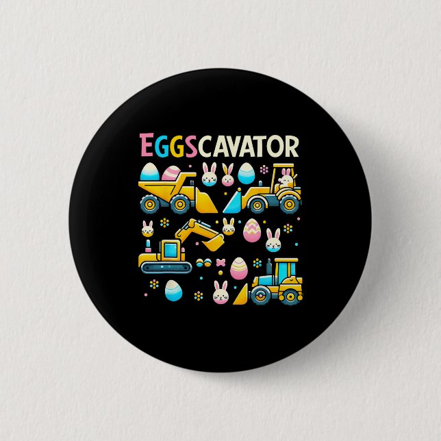 Eggscavator Ostereier Jagdwagen bis Button (Vorderseite)