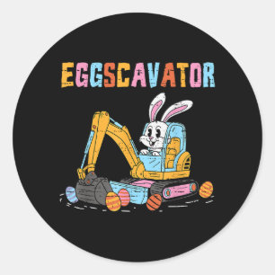 Eggscavator Ostereier Jagdwagen bis Runder Aufkleber