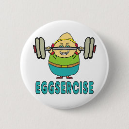 Eggsercise Egg Pun Übung Button