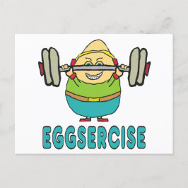 Eggsercise Egg Pun Übung Postkarte