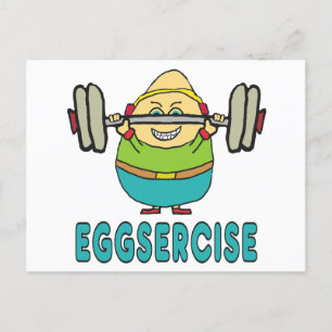 Eggsercise Egg Pun Übung Postkarte