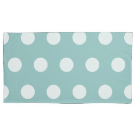 Eggshell Blue Geometric White Polka Dots       Kissenbezug