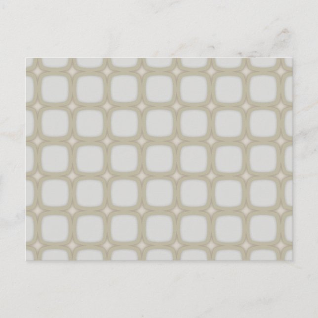 Eggshell Retro Rounded Squares Postkarte (Vorderseite)