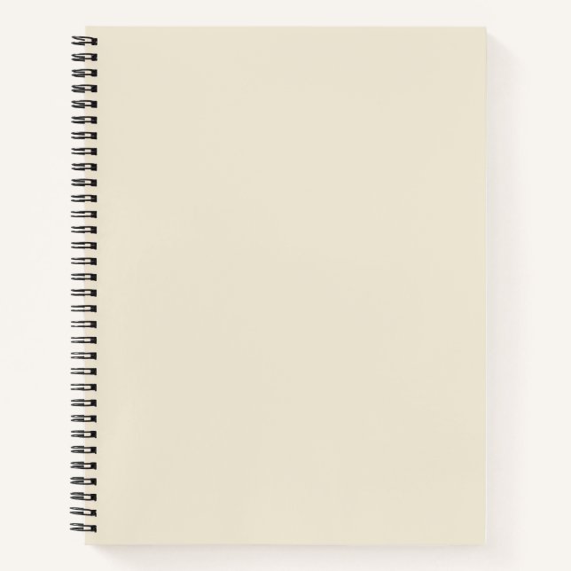 Eggshell Solid Color Notizbuch (Vorderseite)