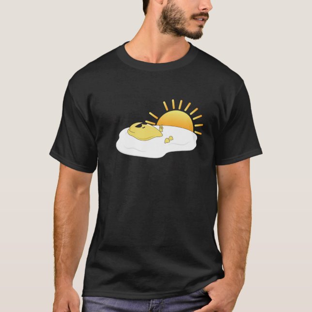 Eggspensive Eggs u201CKeep On The Sunny Sideu201D  T-Shirt (Vorderseite)
