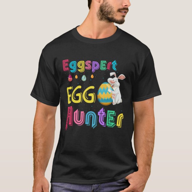 Eggspert Egg Hunter Cool Easter Bunny Hunting Eggs T-Shirt (Vorderseite)