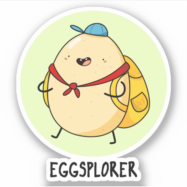 Eggsplorer Funny Egg Explorer Puff Aufkleber (Vorderseite)