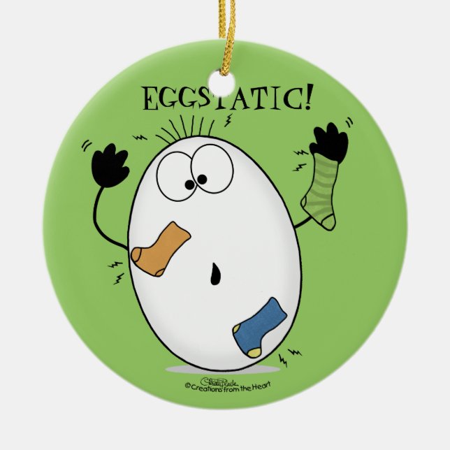 Eggstatic-Ei Keramikornament (Vorne)