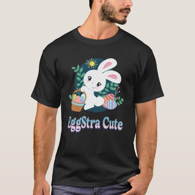 EggStra Niedlich Ostern Pun Sprichwort Ostern Sonn T-Shirt (Vorderseite)