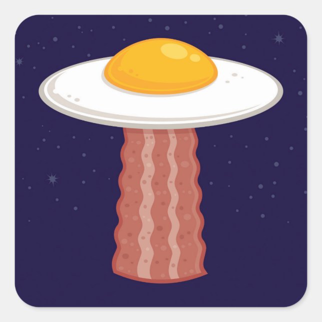 Eggstraterrestrial Quadratischer Aufkleber (Vorderseite)