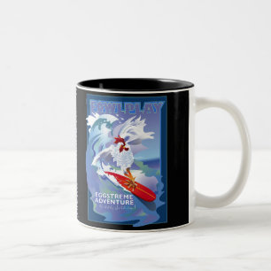 Eggstreme Abenteuer-Tasse Zweifarbige Tasse