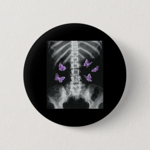 Egirl Xray Skeleton Pink Butterfly Harajuku Y2k Da Button