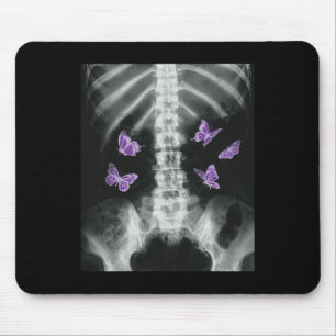 Egirl Xray Skeleton Pink Butterfly Harajuku Y2k Da Mousepad