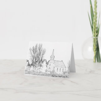 Église de la carte de note B&W Rindal, le comté de