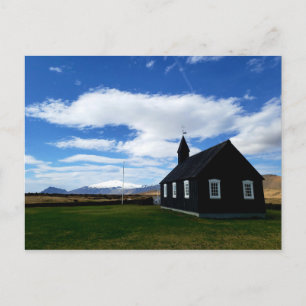 Église noire de Budir sur carte postale