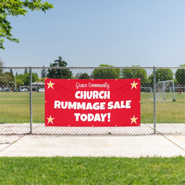 Eglise Rummage Vente ! Banderole personnalisée (Insitu)