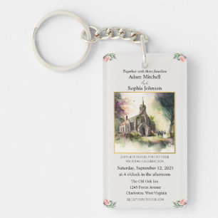 Église traditionnelle Mariage d'aquarelle Invitati