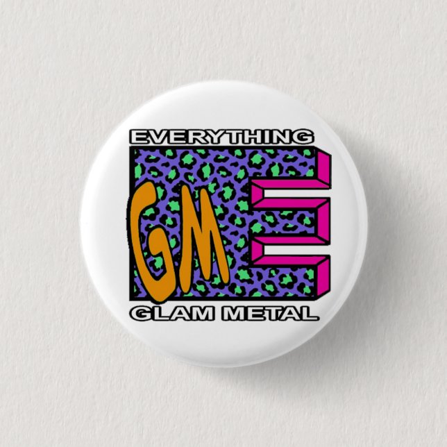 EGM Blue Leopard-Logo - Kleine Taste Button (Vorderseite)