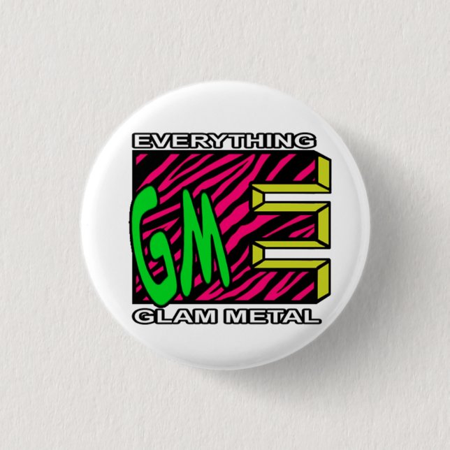EGM Rosa Tiger Strip Logo Kleine Taste Button (Vorderseite)