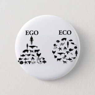 Ego gegen Öko-Button Button